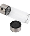 Portable Hydrogen Water Bottle With 1400ppb Generator, 460ml hydration cup, shown with detachable cap, lightweight durable design.