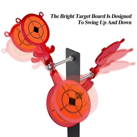 Spinning Steel Target Set For Practice And Competition Featuring Bear Bird And Rooster Designs Clear Bullseye Hit Area