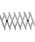 No Sweat Equidistant Measuring Tool For Dialing In Evenly Spaced Marks Smooth Sliding Measure 3.3 To 28 Inches in a silver color with adjustable joints.