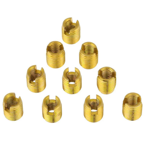 Self Tapping Threaded Inserts Set M8 By M5 For Auto Repairs DIY Easy Install Slotted Screw Bushings 302 Stainless High Tensile Strength Vibration Resistant Thread Repair Kit, M8xM5 inserts