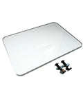 Top Rated Replacement Eye Shield For Bench Grinders 4X5 Inch Clear Lexan Safety Visor with mounting screws and nuts.