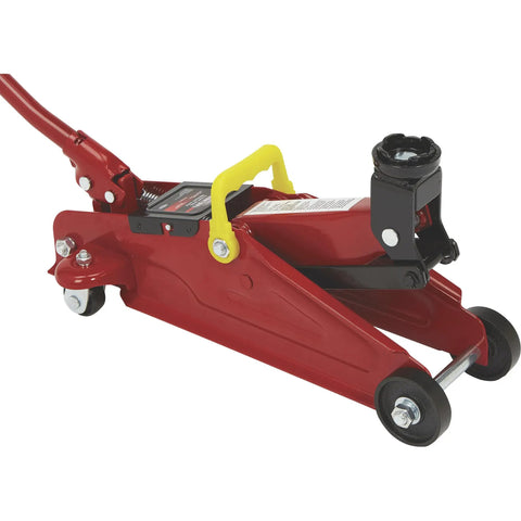 Smooth As Butter Hydraulic Trolley Jack With 2 Ton Load Rating Quick Roll Base Low Profile Body Textured Handle Glides Tight Under Chassis Easy Carry Loop For Garage Car Repair And Auto Pros