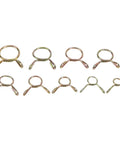 Ultimate 65 Manganese Steel Spring Clips And Hose Clamp Assortment Kit With 345 Pieces In 9 Sizes Perfect For Fixing Fuel Lines On Atvs Motorcycles And Snocyclers That Need A Solid Grip Without Breaking The Bank., 9 sizes steel spring hose clamps
