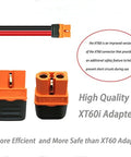Heavy Duty Xt60i Solar Cable For Portable Power Stations 12 Awg 5 Ft Dc Extension Wire with XT60i safety connectors.