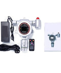 Go To Wireless Gas Detector And Monitor For Carbon Monoxide And Hydrogen Resistant Gas Concentration, High Precision Sensor shown with accessories