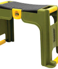 Garden Kneeler And Seat With Storage Compartments, Heavy Duty 255 Lbs Capacity, Cushioned Knee Pad, green plastic frame