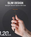5mm Dual Lens Endoscope With Light For Auto Repair And Home Diagnostics, 5ft Borescope Camera With LED Illumination, Micro Inspection Scope For Checking Cylinders, Tight Spaces, Pipes, And Behind Walls. 5mm slim probe in hand