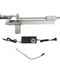 Tough As Nails 24V Adjustable Speed Reciprocating Linear Actuator with motor, stroke length adjustment tool, and wiring setup.