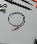 Gas Furnace Flame Sensor Probe Two Pack With Wiring Harness Replacement Part For Boiler High Sensitivity Detection Durable Plastic Sensor With Protective Case For Easy Installation And Reliable Operation, coiled wire close-up