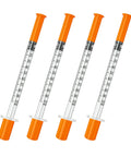 Disposable 1ml Syringe 31G Needle Five Sixteenth Inch 8mm With Leak Proof Airtight Plunger And Individually Sealed Pack Of 100 For Lab Tools Supplies Safe Handling And Precise Dosing In Medical And Laboratory Work, orange syringes