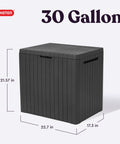 30 Gallon Outdoor Resin Storage Box That Doubles As A Patio Side Table For Pool And Garden Gear All Weather Durable