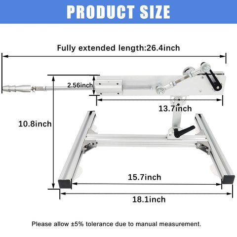 JQDML 24V DIY reciprocating linear actuator with stand kit and remote controller on an aluminum frame