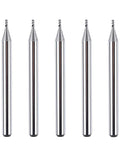 Five-piece Aluminum End Mills Set One Eighth Inch Shank Two Flute CNC Spiral Router Bits Upcut for Aluminum and Non-Ferrous Metals