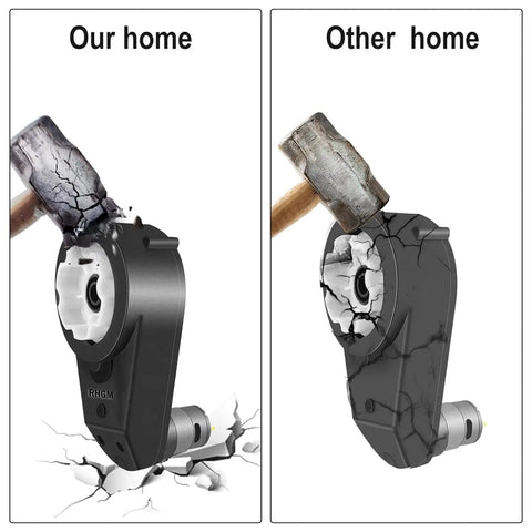 Comparison of two power wheels gearboxes being hit by hammers, highlighting durability differences between brands.