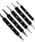 Five Piece Metric Thread Plug Gauge Set 6H Go No Go With Durable Storage Case Pro Grade Handy Double End Through Stop Tool