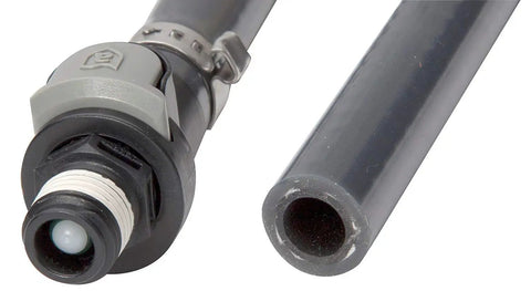 Universal Marine Fuel Line Kit With Six Foot Three Eighths Inch Hose featuring tank fitting and sprayless connector close-up