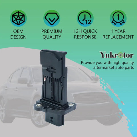Mass Air Flow Sensor Replacement for Cars 5 Pin MAF Sensor 22680-1MG0A AFH60M-39 black plastic unit