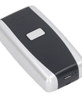 Pocket Bluetooth Barcode Scanner 1D 2D QR Code Reader With Red Light CCD, Wireless handheld device, sleek black and silver design