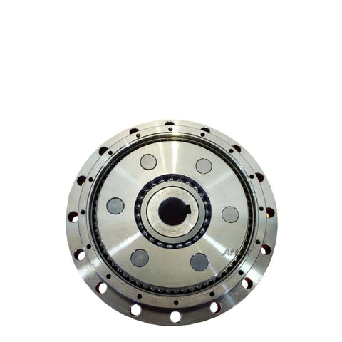 Heavy Duty High Precision Cycloidal Pinwheel RV Reducer 250BX 110C Hollow Gearbox top view with bolt holes for servo installation.