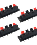 4 Pack Large Size Spring Push Speaker Terminal Block For No Fuss Wiring, Jack Socket Connector, Push In Terminal Strip