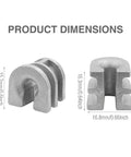 Dimensions of 10 Pcs Trimmer Head Eyelet Sleeves Replacement Parts Compatible With FS44 FS55 FS60 FS61 FS62 FS65 FS70 FS74 FS76 FS80 FS81 FS83 FS85 FS86 FS90 FS106 FS108 FS110 For Lawn Care And Garden Tools Easy Install Durable Long Lasting