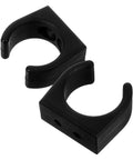 Two Pack Nylon Water Pipe Clamps For Marine Use, Easy Install Fishing Rod Holder Clips And Boat Accessories, Black Marine Grade Clips