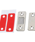 Ultra Thin Magnetic Door Catch for Kitchen Cabinets and Wardrobes, Stainless Steel Cabinet Latch With Adhesive Backing, 2 Way Mount