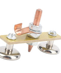 Heavy Duty Welding Magnet Ground Clamp With 4mm Insulation Board for spotter tool connection, showing strong metal and insulated parts.