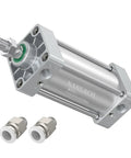 Aluminum Alloy Pneumatic Air Cylinder 2 Inch Bore 4 Inch Stroke Double Acting with Screwed Piston Rod Beefy Thrust SC50X100