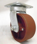Built Like A Tank Set Of Four Five X Two Inch Swivel Casters Kingpinless Ductile Steel Frame showing a single caster detail.