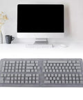 Top Shelf Pbt Translucent Pudding Keycaps For Mechanical Keyboards Two Tone Injection White Switch Ready 132 Piece Set displayed on a clean desk.