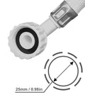 Close-up of Burst Proof Water Inlet Hose For Portable Washing Machines Universal Fit Non Toxic PVC Three Layer Design showing connector