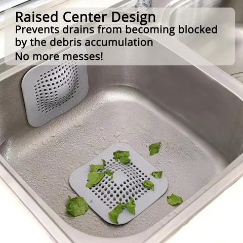 24 Inch Silicone Faucet Splash Guard Mat With Drip Catcher Tray And 2 Pack Drain Hair Catchers Suction Cup Drain Covers in sink
