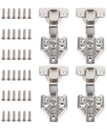 Hydraulic Cabinet Hinges With Quiet Operation 4 Pack Stainless Steel Heavy Duty Hinges for Kitchen Cabinets with screws.