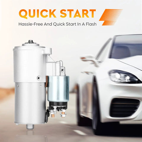 Heavy Duty High Torque Starter For Ford F Series And Expedition Vehicles 99 Through 13 with car background