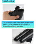 Heavy Duty Black Rubber Anti Vibration Mat For Machinery Oil Proof Shop Grade Shock Absorber Pad Tough As Nails, showing flexible rubber insulation.