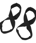Black Powerlifting Deadlift Straps with Antislip Design for Maximum Gains During Lifts, Rows and Shrugs, durable wrist wraps.