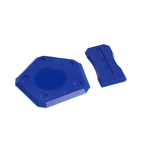 12 Piece Pro Grade Caulking Tool Kit With Silicone Sealant Finishing Tools featuring blue silicone finishing tools in different shapes