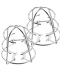Top Shelf Fire Sprinkler Head Protector Cage Covers for Upright Pendant Sidewall Compatible Systems in silver steel.