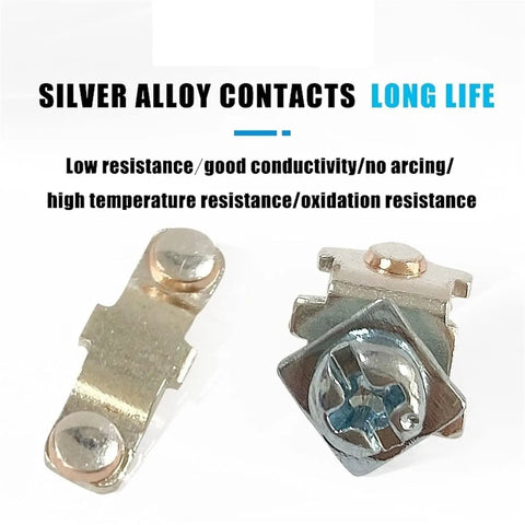 Silver alloy contacts for Two-Stage Rotary Cam Switch For DIN Rail Mount, 25A 48x48mm Padlockable Isolator, CA10 Switch