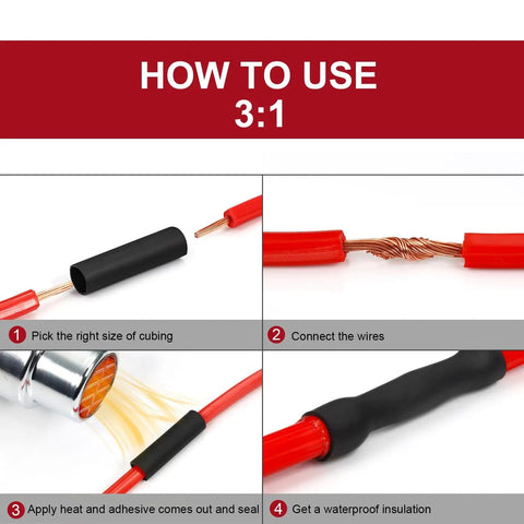 Red Heat Shrink Tubing Kit 300 Pieces With 1.77 Inch Lengths In Seven Sizes 3 To 1 Shrink Ratio Marine Grade Waterproof Polyolefin Tubing For Wiring Auto Marine And DIY Electrical Repairs Pro Grade Heavy Duty step-by-step guide.