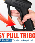 360 Degree Swivel Pressure Washer Gun Wand With Three Eighths Plug And M22 Coupler Stainless Steel Extension Lance Replacement For Ryobi Simpson Craftsman Power Washers Foam Cannon Car Wash Up To 4000 PSI close-up of easy pull trigger handle