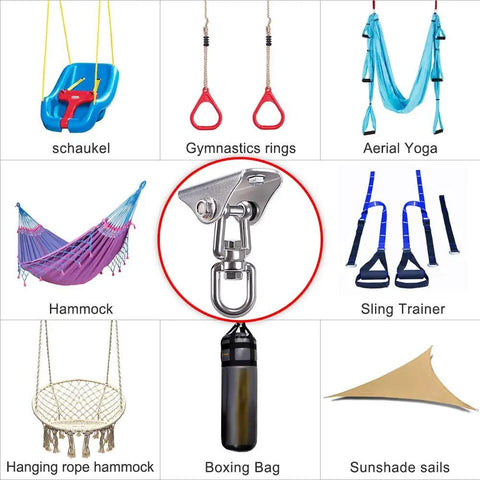 Heavy Duty Stainless Steel Swing Hanger Ceiling Mount With Free Swivel Hook Hardware Kit For Yoga Swing Hammock Chair Porch