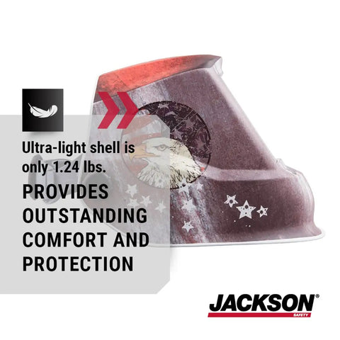 Ultra Lightweight Auto Darkening Welding Hood With Premium Graphic Design Weighing 1.24 Lbs And Ergonomically Balanced