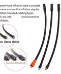 Heavy Duty Twist Lock Air Inflation Hose For Vehicles Leakproof Connector Smooth Threaded Design, 8mm black hose