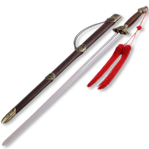 Flexible 28 Inch Tai Chi Sword With Matte Stainless Steel Blade Rust Resistant And Smooth Flow For Martial Arts Dope Eight Trigrams Design