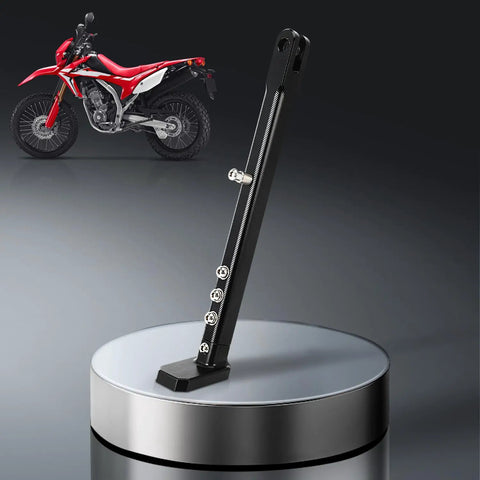 7075 Aluminum Dirt Bike Kickstand Adjustable Side Stand For CRF250L CRF250X Rally Models 2012 Through 2023 Black Lightweight Rustproof Machined Finish For Easy Parking And Stable Tilt On Dirt Bikes