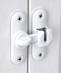 White Barn Door Latch Set With 90/180 Degree Gate Lock Ideal For Cabinets Sliding Doors And Bathrooms zinc alloy installed