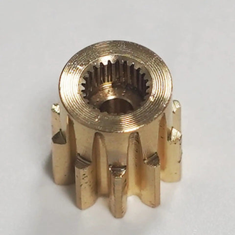 Heavy Duty Servo Gear Tooth Component For High Precision Power Transmission, brass gear showing detailed teeth structure