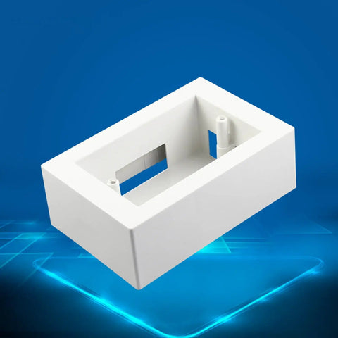 DIY Friendly Electrical Terminal Box Enclosure For US Style Junctions With Quick Install And Easy Wire Management Surface Mounted Design Compact Connector Sturdy Wiring Terminal Box For Home Renovations Workshops Or Office Projects shown in front view